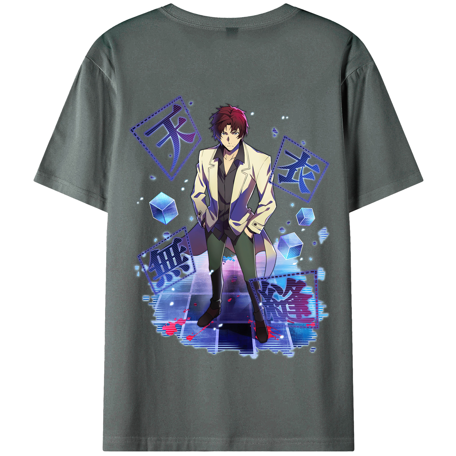 （画像用） 文豪ストレイドッグス Bungo Stray Dogs 綿100％半袖Tシャツ（背面プリント）